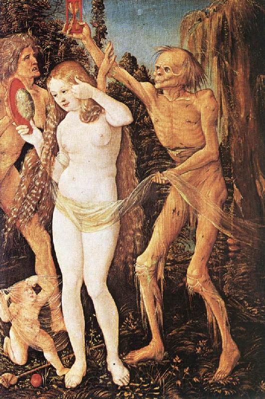 BALDUNG GRIEN, Hans Three Ages of the Woman and the Death  rt4 Germany oil painting art